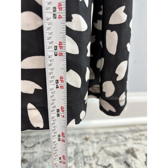 Black & White Abstract Print Sleeveless Maxi Dress Lined Small Tie Back NWT - Picture 10 of 10